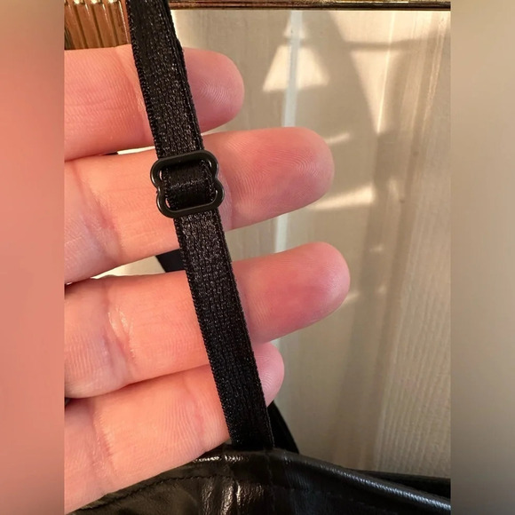 ADELE FADO 6 ITALIAN Faux Leather Corset Dress Sweetheart Neck Back Cut Out SEXY - Picture 8 of 11